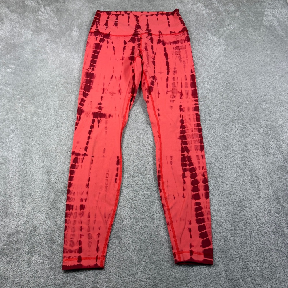 Lululemon Wunder Under High Rise 28" Leggings Women 8 Shibori Pop Persian Red - Picture 1 of 9